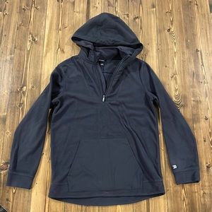 All in Motion Boys Black Half-Zip Fleece Hooded Sweatshirt XL